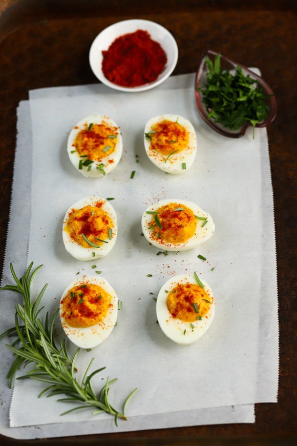 Keto Curry-Spiced Deviled Eggs Recipe | So Nourished