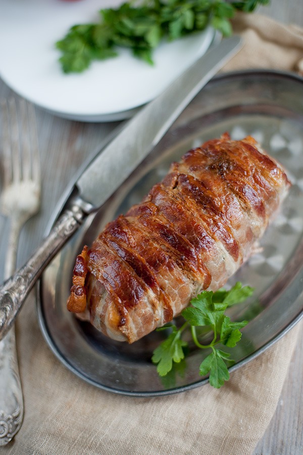 Low Carb Bacon-Wrapped Meatloaf